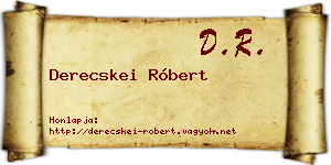 Derecskei Róbert névjegykártya