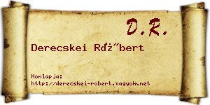 Derecskei Róbert névjegykártya