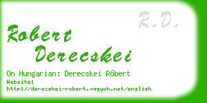 robert derecskei business card