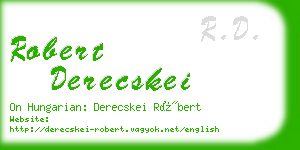 robert derecskei business card